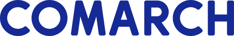 comarch written in blue